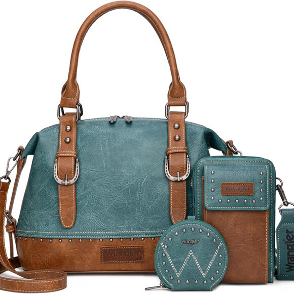 Wrangler 3Pcs Doctor Bag Sets for Women Top-handle Satchel Bag with Cell Phone H - Picture 1 of 7